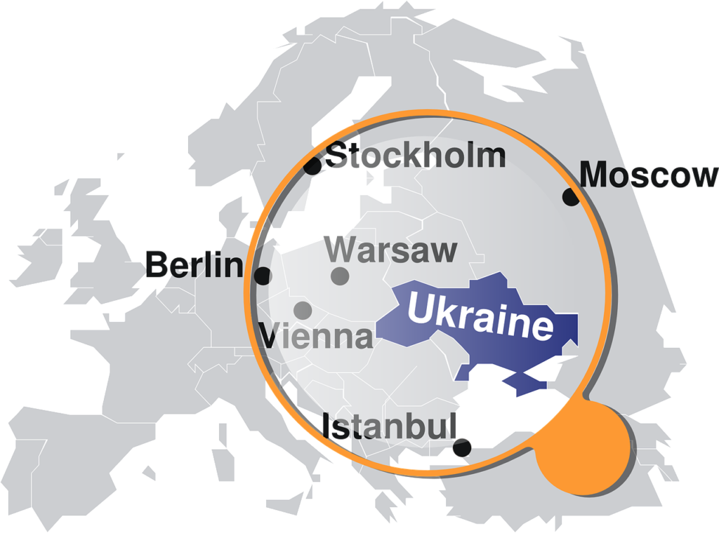 karte ukraine und nachbarländer